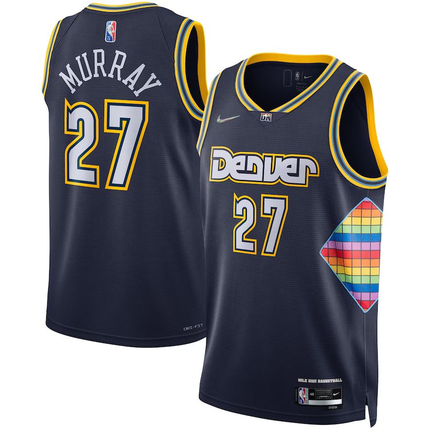 Men Denver Nuggets #27 Jamal Murray Nike Navy City Edition Swingman NBA Jersey